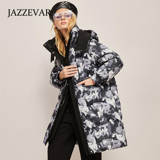 【服装鞋包】-中长款羽绒服女冬季新款迷彩加厚宽松极寒外套 商品图3