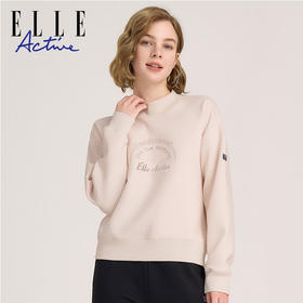 ELLE Active 秋冬新款女士卫衣特色领口休闲百搭柔软套头衫