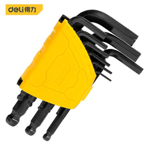 得力DL232109H发黑球头内六角组套(黑) 商品图0