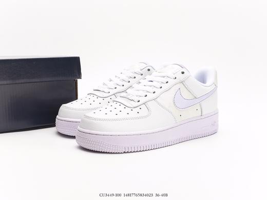 耐克Nike Air Force 1 Low淡葡萄紫空军一号低帮百搭休闲运动板鞋CU3449-100女鞋 商品图8