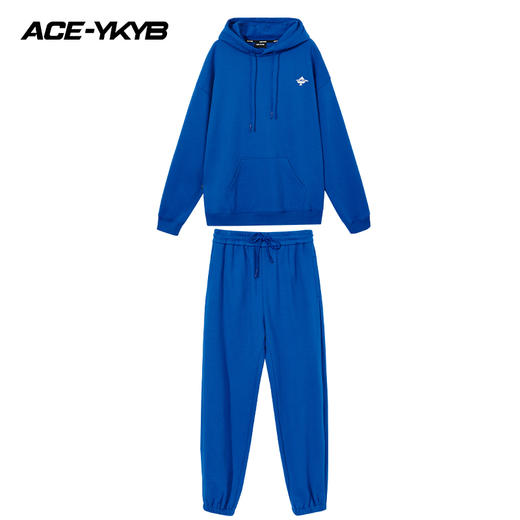 YKYB2025秋新款时尚套装女连帽套头卫衣松紧腰系带束脚卫裤情侣款 商品图3