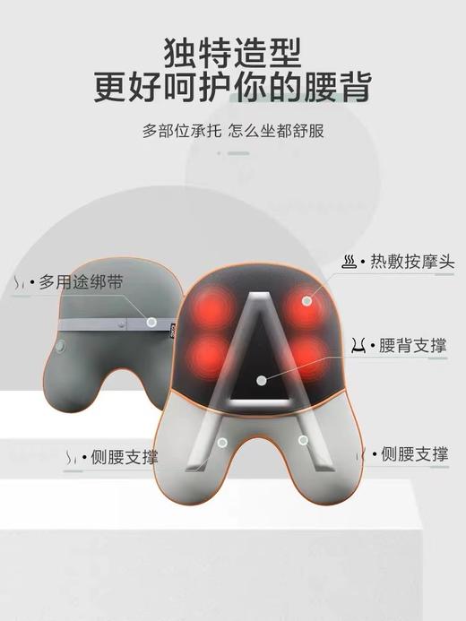 【按摩护腰背 久做不累】SKG按摩器颈椎腰部背部按摩仪靠枕靠垫肩颈T5办公室全身揉捏颈部 商品图3