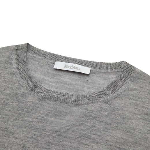 MAX MARA 2023春夏新品 女士纯色羊绒针织衫 灰色 MARMO 004 商品图3