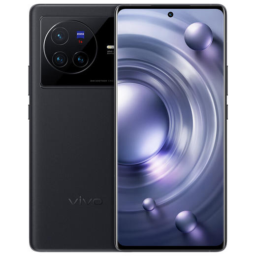 vivo X80 12GB+256GB 至黑 4nm天玑9000旗舰芯片 自研芯片V1+ 蔡司T*光学镜头 双电芯80W闪充 5G 拍照 手机 商品图1