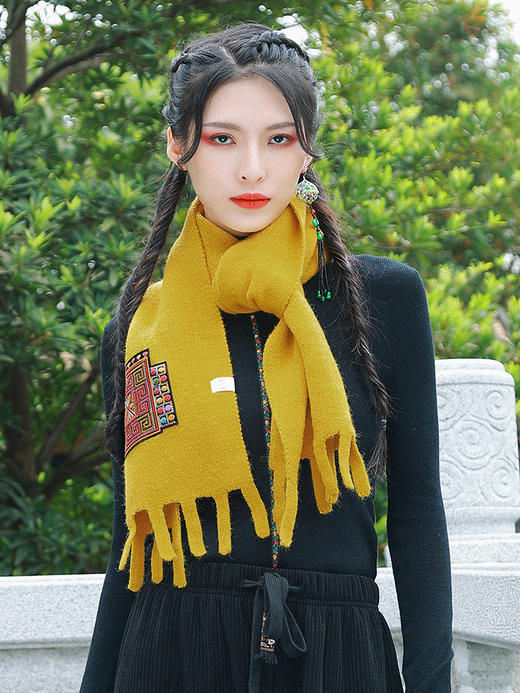 宁安如梦毛线围巾 /   红色 黄色 蓝色 绿色  / 现货 商品图2