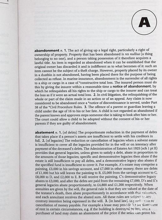【中商原版】牛津法律词典 英文原版 A Dictionary of Law Jonathan Law 人文 社科 法律 商品图5