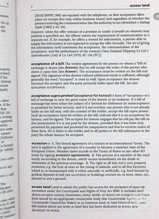 【中商原版】牛津法律词典 英文原版 A Dictionary of Law Jonathan Law 人文 社科 法律 商品图8