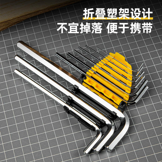 得力DL2173专业级镜面加长平头内六角组套 商品图4