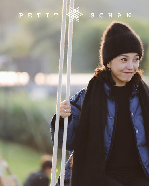 PETIT SCHAN小闪 #42 totoro龙猫 顶ji纯貉绒纱线针织冷帽/大披肩围巾 商品图2