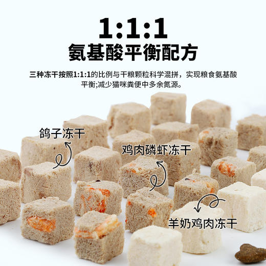 麦富迪猫粮天然无谷冻干三拼乳鸽子羊奶营养全期成猫幼猫奶糕2kg 商品图3