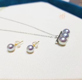 精品真多麻平衡木项链+耳饰套装