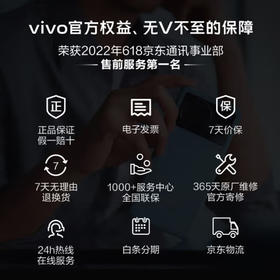 vivo X80 12GB+256GB 至黑 4nm天玑9000旗舰芯片 自研芯片V1+ 蔡司T*光学镜头 双电芯80W闪充 5G 拍照 手机