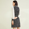 玳莎小香风泡泡袖连衣裙2022秋冬新款拼接假两件设计感粗花呢裙子 CD35301 商品缩略图1