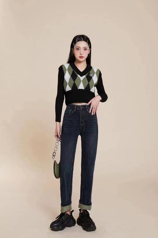 女牛仔直筒裤68676 商品图1