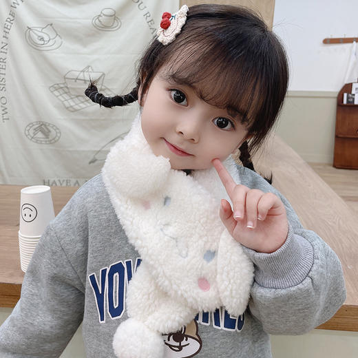 【超舒适！柔软！儿童男女围巾】儿童围巾秋冬季保暖可爱宝宝韩版毛绒防寒宝宝新款卡通男女同披肩 商品图2