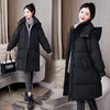 WG72629棉服女中长款过膝2022冬季新款韩版棉袄宽松休闲连帽加厚羽绒棉衣 商品缩略图2