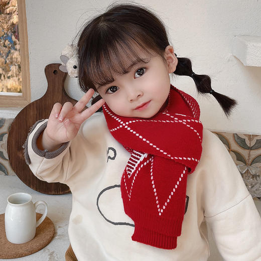 【新款时尚儿童围巾】儿童宝宝韩版ins儿童围巾批发秋冬季新款男女童防风可爱时尚披肩 商品图2