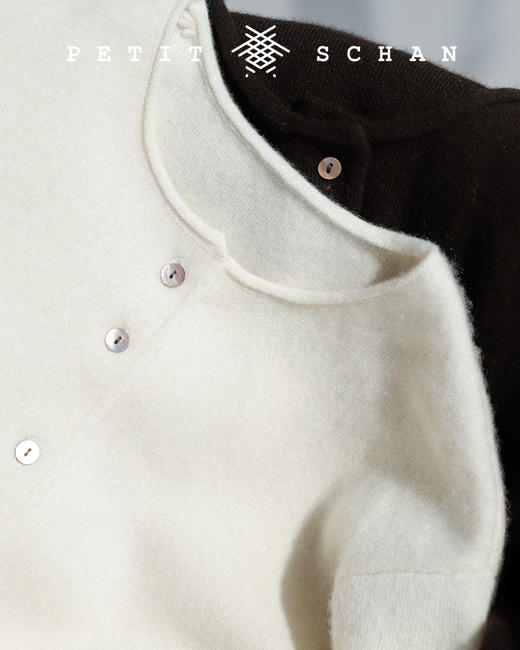 PETIT SCHAN小闪 CLO#145 sense of autumn 秋意浓 秋冬高端针织系列纯山羊绒圆领长袖开衫 商品图12