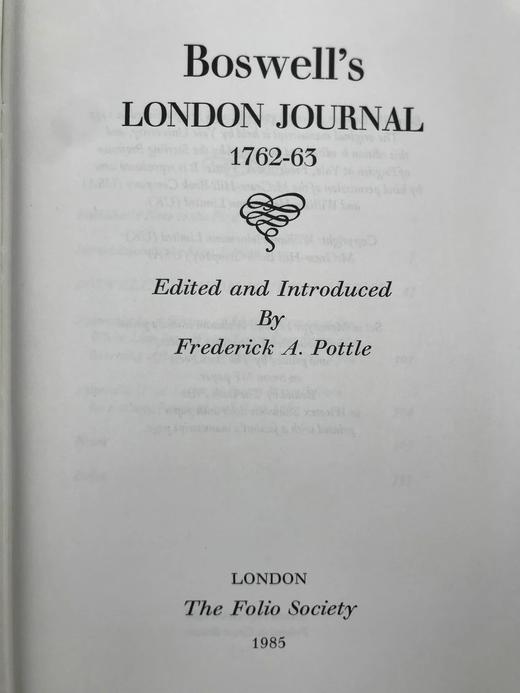 鲍斯威尔《伦敦日记》（1986） 20幅插图 精装16开带书匣 商品图3