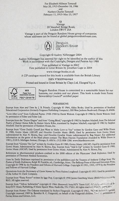 【中商原版】The Time Traveler's Wife 时间旅行者的妻子 英文原版 商品图4