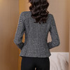 小香风千鸟格短外套，洋气西装领职业百搭上衣AHM-hmnz81360 商品缩略图3