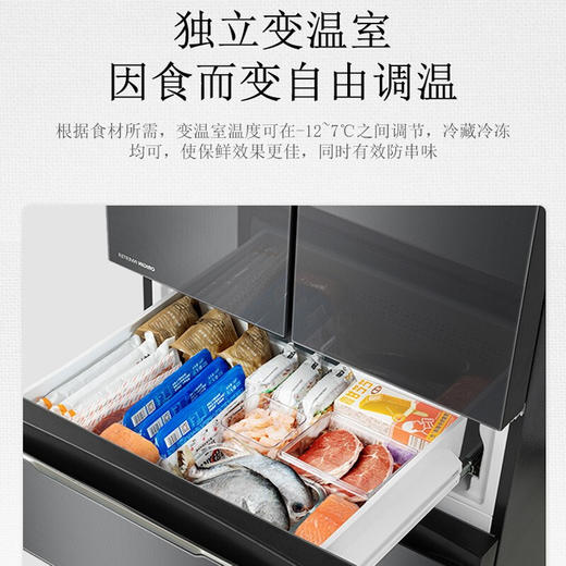 东芝 406升法式五门电冰箱 GR-RM426WE-PG2A9 墨晶灰 商品图3
