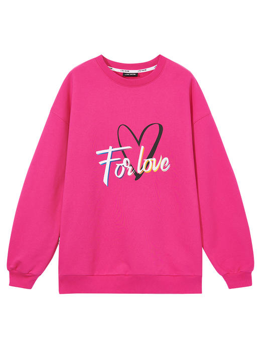 YKYB卫衣女男同款秋季圆领中长款印花上衣 商品图3