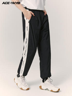 YKYB秋季新款裤子宽松直筒显瘦松紧腰休闲裤男女款