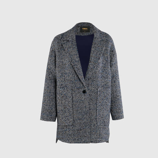 前短后长破刀中长款大衣 商品图0