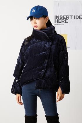 ELLA JADE 不规则蓝色羽绒服 3714