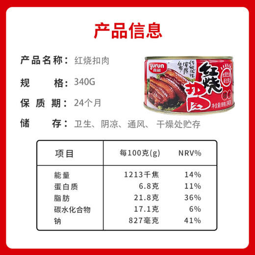 雨润  红烧扣肉  340g*2罐 商品图6