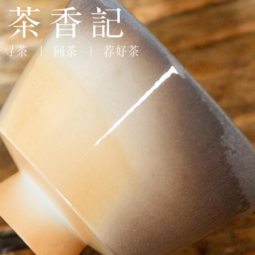 茶香记 景德镇岳超柴烧窑变小马蹄杯40ml陶瓷茶杯主人杯自然随机 商品图2