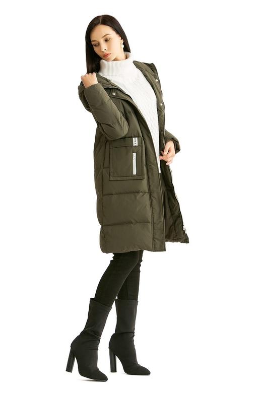 CENCH EDITION 豆沙绿连帽羽绒服 451 商品图3