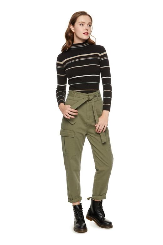 LNNNS 拼色条纹饰修身毛衫 8023 商品图4