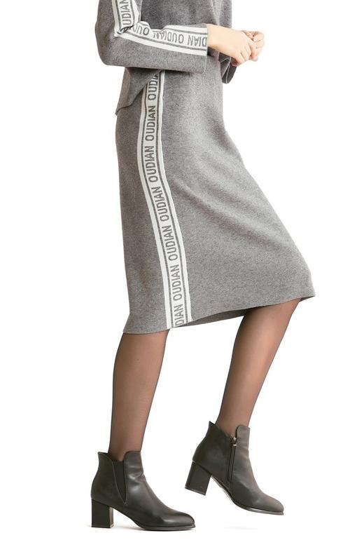 AVA 字母装饰灰色一步裙 223 商品图4