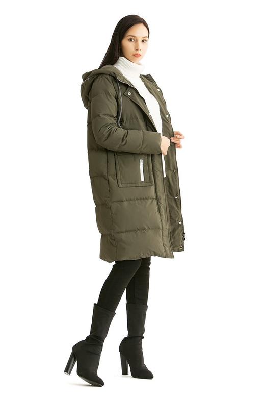 CENCH EDITION 豆沙绿连帽羽绒服 451 商品图2