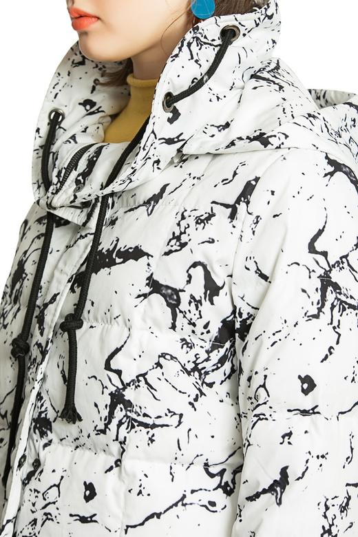 ELLA JADE 大理石纹理短款羽绒服 4423 商品图3