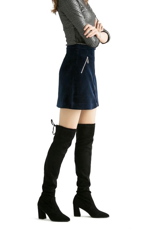 NOIR 复古蓝色灯芯绒短裙 882 商品图3