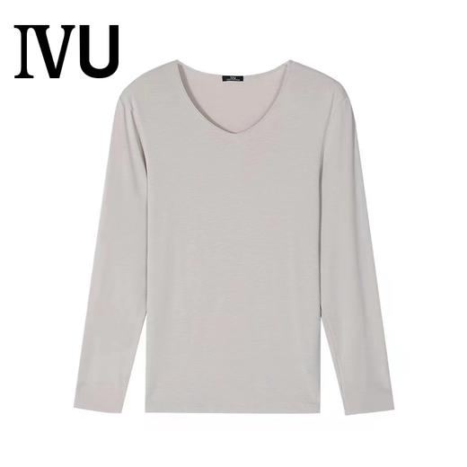 安莉芳旗下IVU男士秋季薄款V领暖衣上装舒适修身打底衫UD00123 商品图3