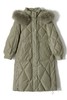 NECESSARY OBJECTS 灰绿色拉链装饰毛领羽绒服 8100 商品缩略图3