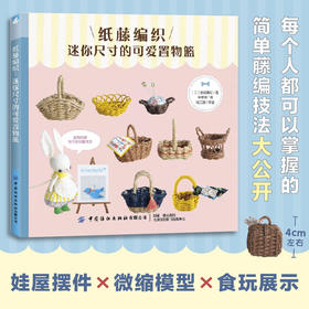 纸藤编织：迷你尺寸的可爱置物篮
