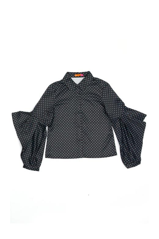 AVA 设计感衣袖波点上衣 3642 商品图4