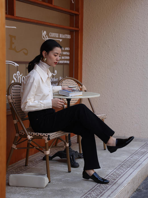 双腰头修身开叉九分牛仔裤 商品图2