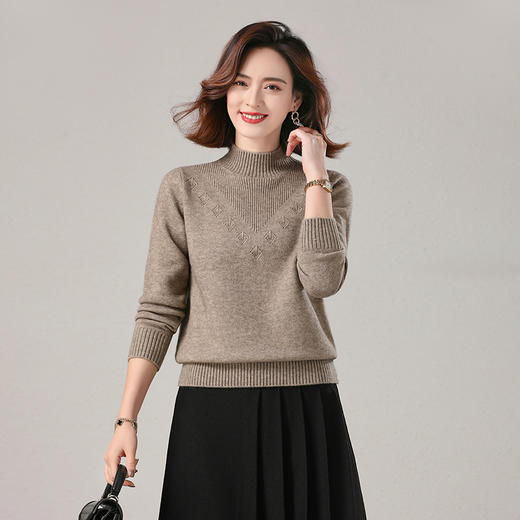 半高领打底衫厚款毛衣百搭短款针织衫上衣CC-103-57295 商品图2