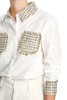 UE 格纹装饰白色衬衫 3867 商品缩略图2