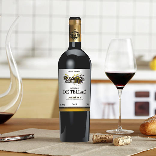 【法国进口】特里亚男爵科比埃干红葡萄酒 13%vol 750ml/瓶 商品图3