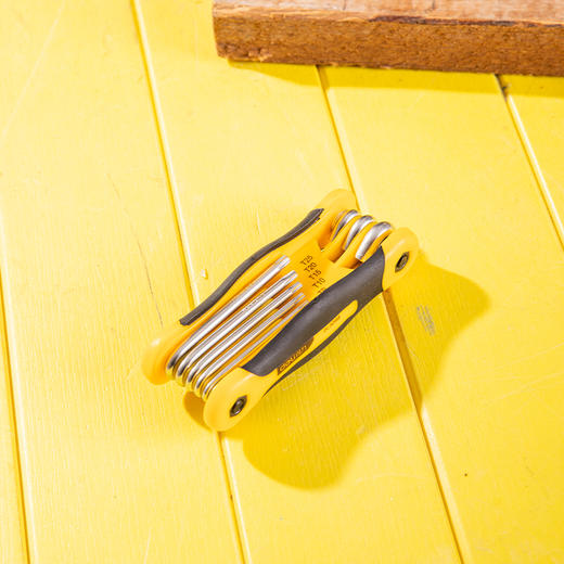 得力DL3598折叠平头内六角组套包胶款(银) 商品图3