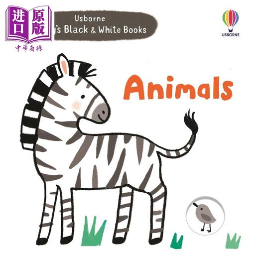 【中商原版】Usborne厄斯伯恩 Animals 动物（黑白书）英文原版 儿童绘本 动物故事 Mary Cartwright 0-3岁 商品图0