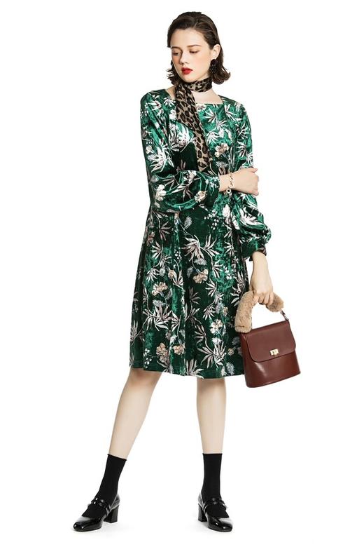 SUMMER & SAGE 植物印花点缀连衣裙 4319 商品图4
