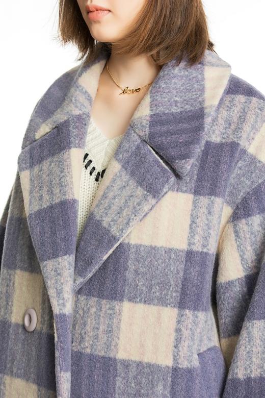 UE 浅紫色格纹大衣 4396 商品图3